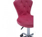 Rolling Home Office Chair - Pink Velvet - Modern Home Interiors