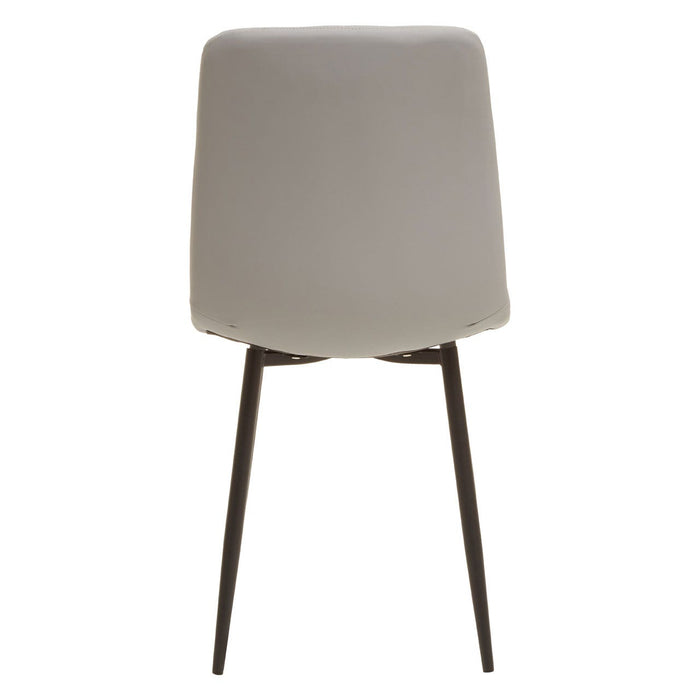 Tina Light Grey PU Leather Dining Chairs - Set of 4 - Modern Home Interiors