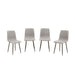 Tina Light Grey PU Leather Dining Chairs - Set of 4 - Modern Home Interiors