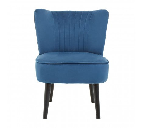 Regents Park Blue Velvet Chair - Modern Home Interiors