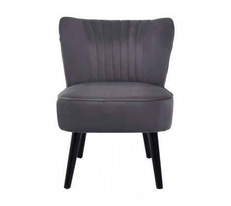 Regents Park Grey Velvet Chair - Modern Home Interiors