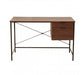Bradbury Dark Walnut Veneer Desk With Drawers - Modern Home Interiors