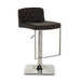 Black and Chrome Bar Stool with Square Base - Modern Home Interiors