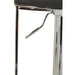 Dark Grey and Chrome Bar Stool with Square Base - Modern Home Interiors