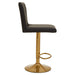 Black and Gold Bar Stool with Round Base - Modern Home Interiors