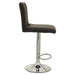 Black and Chrome Bar Stool with Round Base - Modern Home Interiors