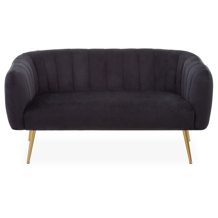 Black Velvet 2 Seater Sofa