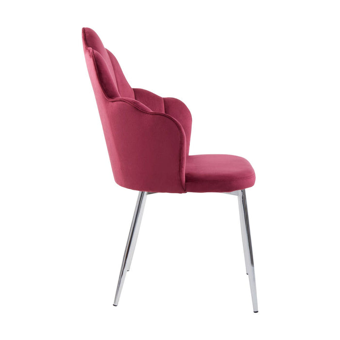 Tian Pink Velvet Dining Chair - Modern Home Interiors