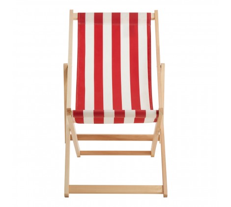 Beauport Red/ White Deck Chair - Modern Home Interiors