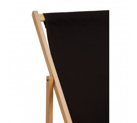 Beauport Black Deck Chair - Modern Home Interiors
