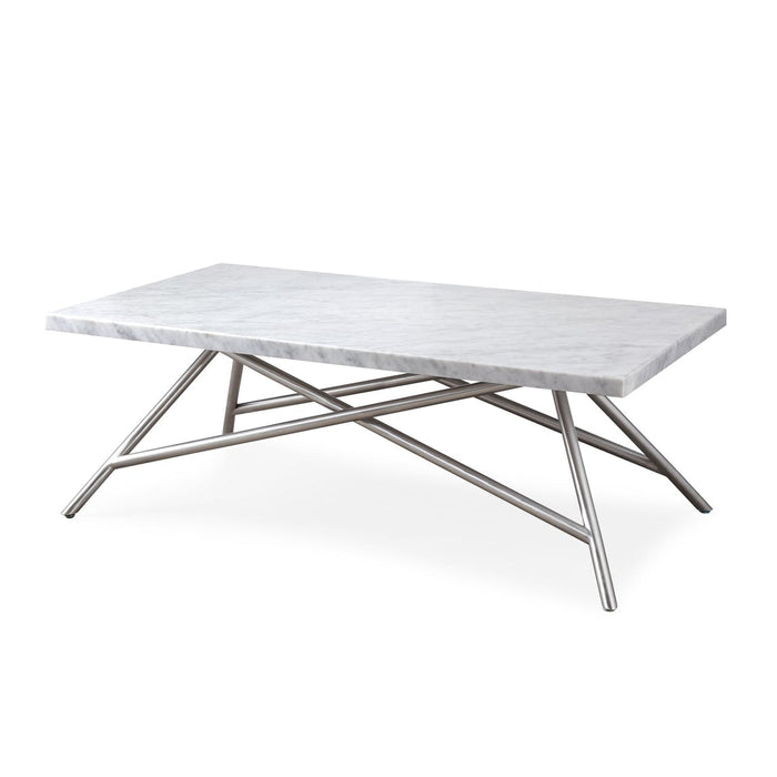 Carrara White/Grey Marble Coffee Table