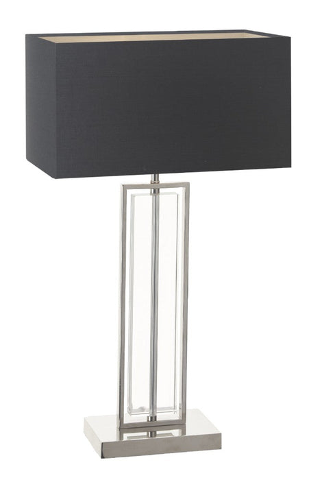 Beck Nickel Finish Crystal Table Lamp