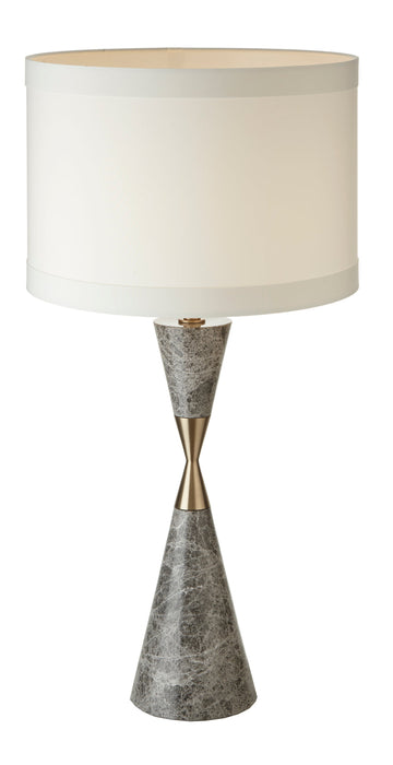 Caius Antique Brass Finish Marble Table Lamp