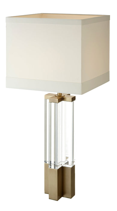 Eldmar Antique Brass Crystal Table Lamp