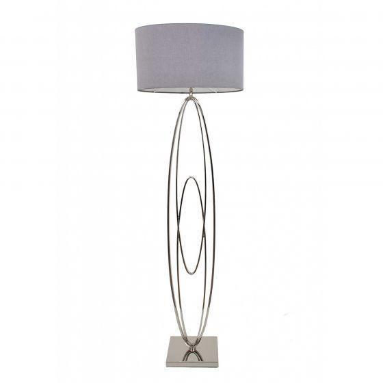 RV Astley Oval Rings Nickel Floor Lamp - Modern Home Interiors