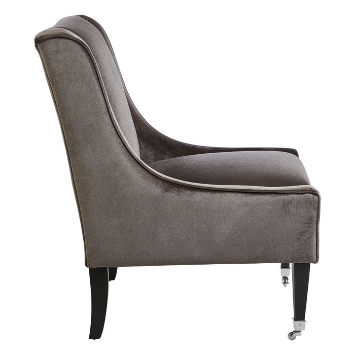 Downton Grey Velvet Chair - Modern Home Interiors