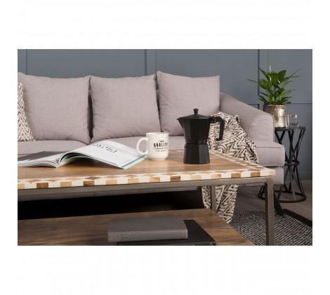 Mylo Three Seater Natural Fabric Sofa - Modern Home Interiors