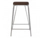 District Grey Metal And Elm Wood Stool - Modern Home Interiors