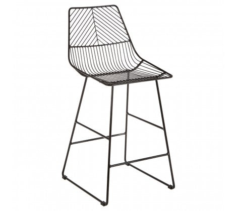 Black Metal Wire Tapered Wire Chair | Modern Home Interiors