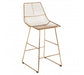 District Gold Metal Wire Tapered Bar Chair - Modern Home Interiors