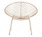 District Gold Metal Wire Rounded Chair - Modern Home Interiors