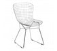 District Chrome Metal Grid Frame Wire Chair - Modern Home Interiors