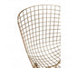 District Gold Metal Grid Frame Wire Chair - Modern Home Interiors