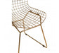 District Gold Metal Grid Frame Wire Chair - Modern Home Interiors