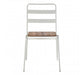 District White Metal And Elm Wood Chair - Modern Home Interiors