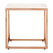 Allure Square White Marble End Table - Modern Home Interiors