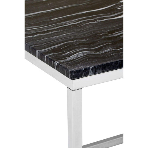 Allure Square Black Marble End Table - Modern Home Interiors