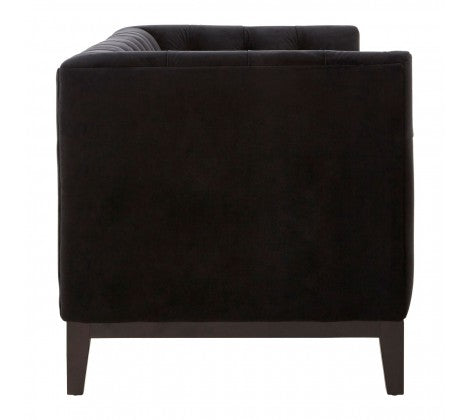 Sasha 2 Seater Black Velvet Sofa - Modern Home Interiors