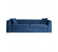 Rashika Dark Blue Velvet 3 Seat Sofa - Modern Home Interiors