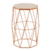 Shalimar Octagonal Marble/ Gold Side Table - Modern Home Interiors
