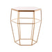 Shalimar Hexagonal Marble Top Side Table - Modern Home Interiors