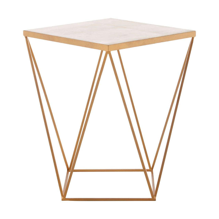 Shalmiar Square Marble Top Side Table - Modern Home Interiors