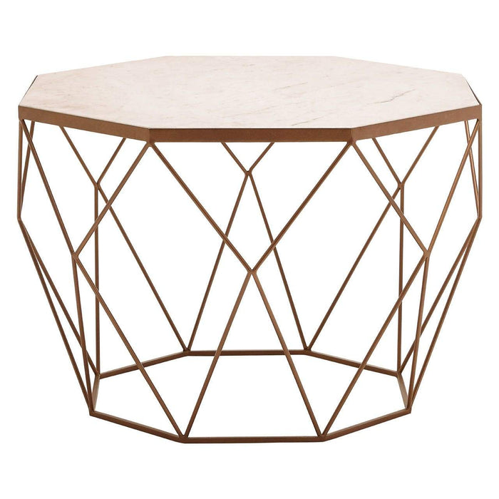 Shalimar Octagon White Marble Coffee Table - Modern Home Interiors