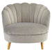 Orlina Grey Velvet Chair with Gold Wood Legs - Modern Home Interiors