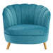 Orlina Blue Velvet Chair with Gold Wood Legs - Modern Home Interiors