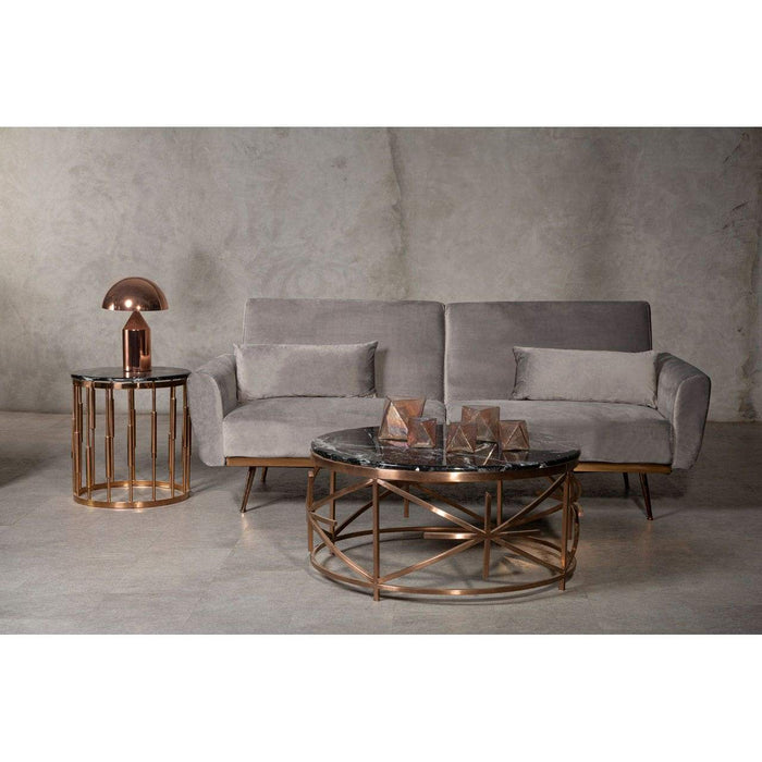 Alvaro Round Marble Top Coffee Table - Modern Home Interiors