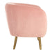 Samara Luxe Round Pink Velvet Armchair - Modern Home Interiors
