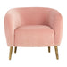Samara Luxe Round Pink Velvet Armchair - Modern Home Interiors