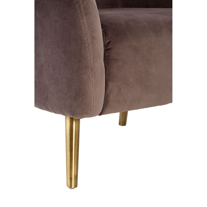 Samara Luxe Round Grey Velvet Armchair - Modern Home Interiors