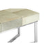 KENSINGTON TOWNHOUSE LEATHER TEXTURED PATTERN BENCH - Modern Home Interiors