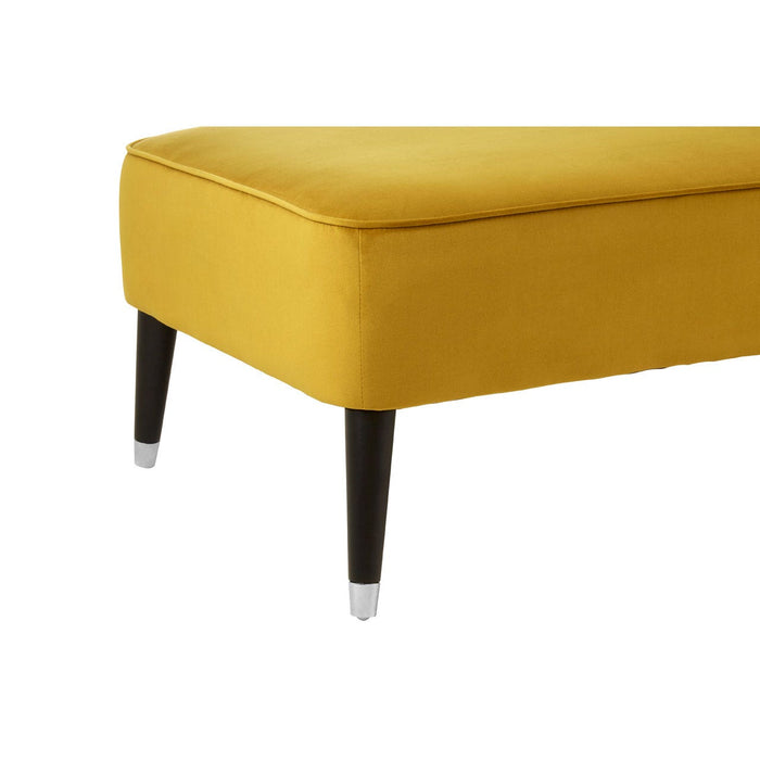 Doucet Dijon Yellow Velvet Chaise Longue - Modern Home Interiors