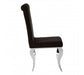 Eliza Louis Style Black Velvet Dining Chair with Silver Legs - Modern Home Interiors