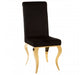 Eliza Louis Style Black Velvet Dining Chair with Gold Legs - Modern Home Interiors