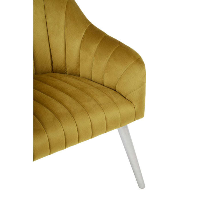 Luxor Mustard Fabric Armchair - Modern Home Interiors
