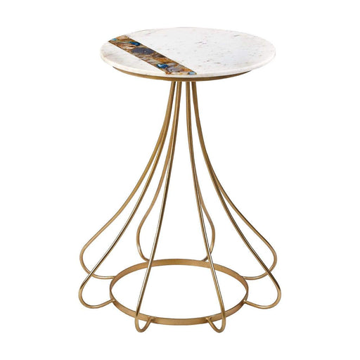 Vizzini Marble and Agate Side Table - Modern Home Interiors