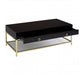 Kensington Townhoue Black and Gold Finish Coffee Table - Modern Home Interiors